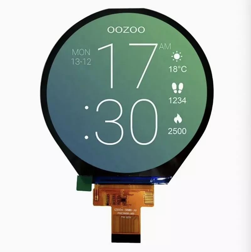 3,4 inch 800x800 Ronde IPS TFT -module