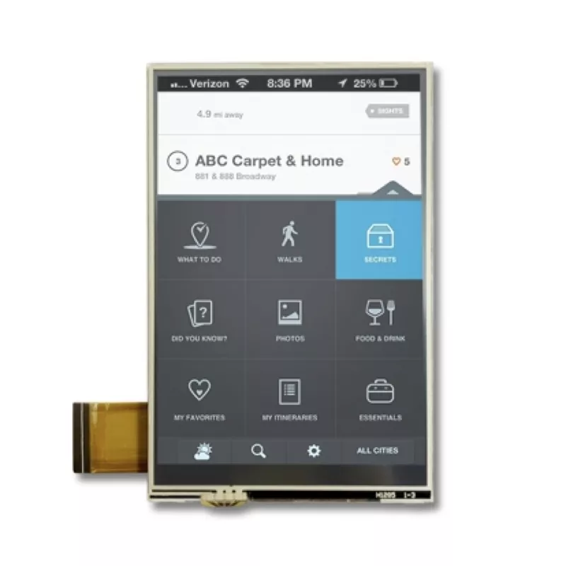 3.5 '' 320x480 Resistive Touch TFT -module