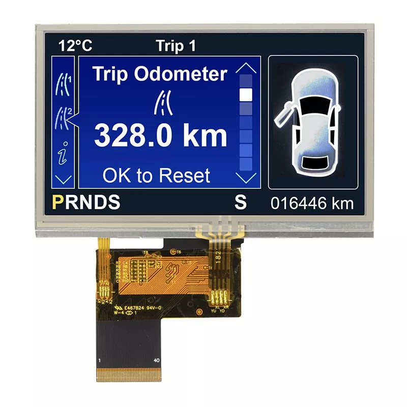 4,3 inch 480x272 Resistive Touch TFT -module