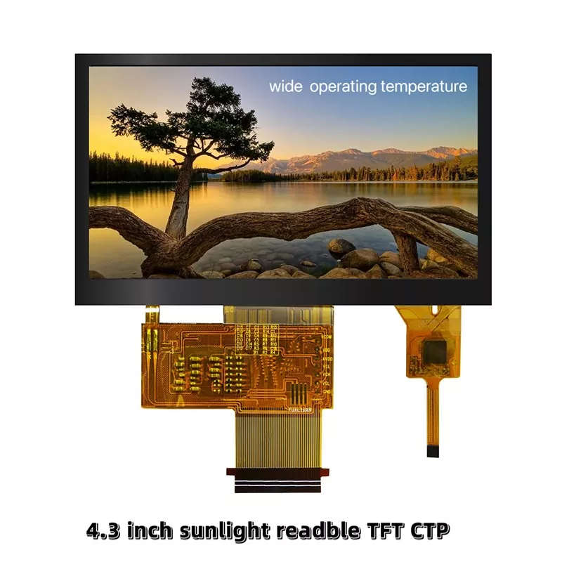 4,3 inch brede temperatuur TFT -module met aanraakscherm